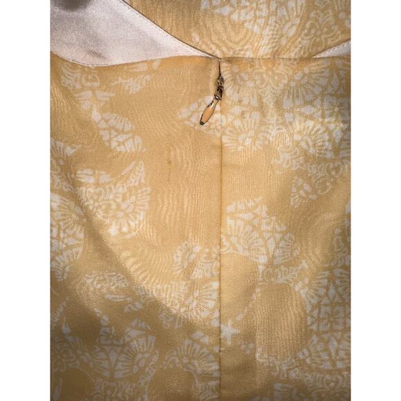 Tommy Bahama Silk Floral Dress Light Orange Vintage Tropical Print Sleeveless  6 - Picture 7 of 8